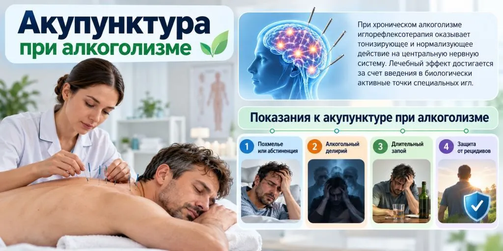 лечение алкоголизма через сеанс иглоукалывания